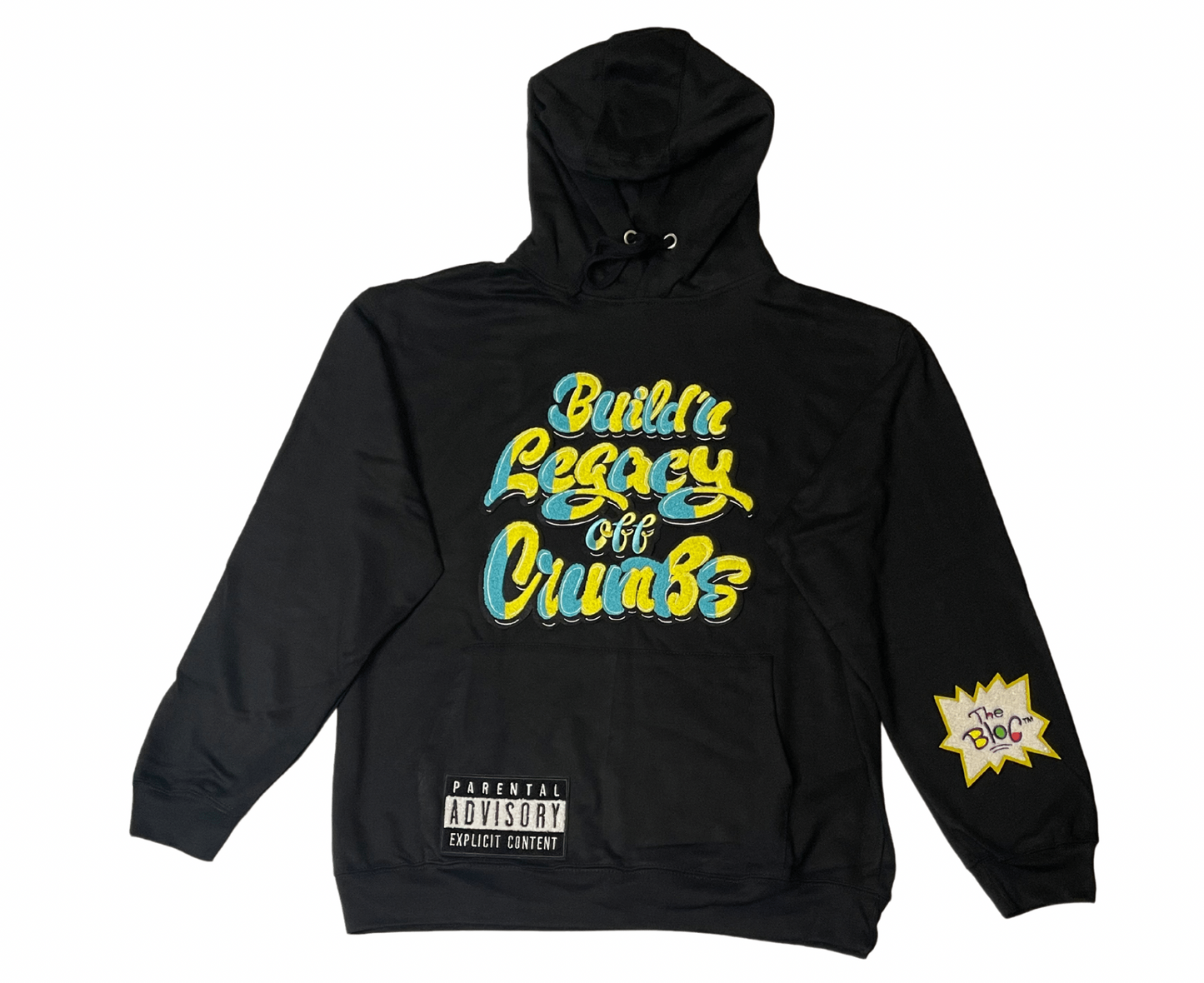 The Bloc Hoodie Black- Turquoise/Yellow Dark Nights