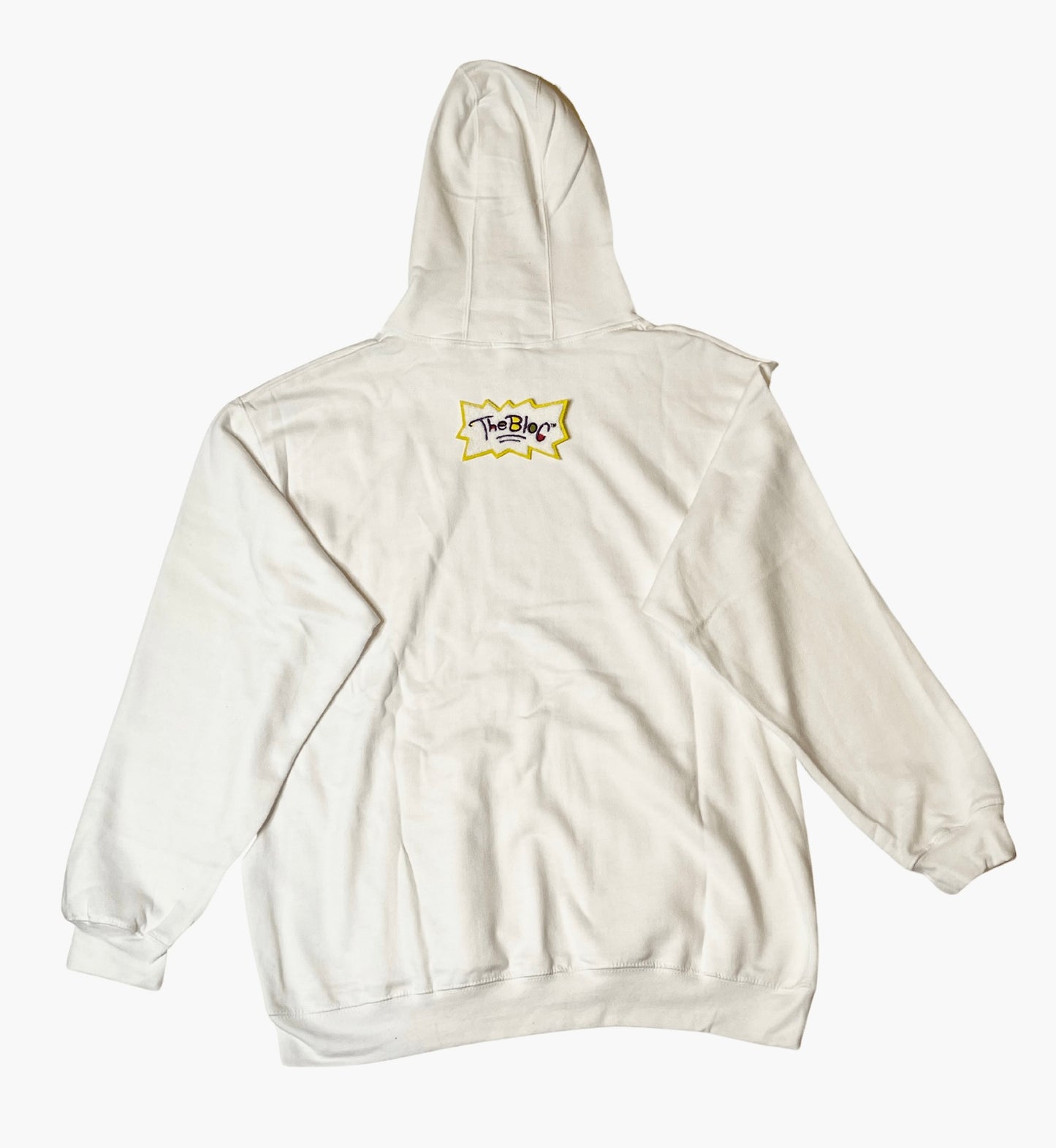 The Bloc Hoodie White- Turquoise/ Yellow Powder Collection